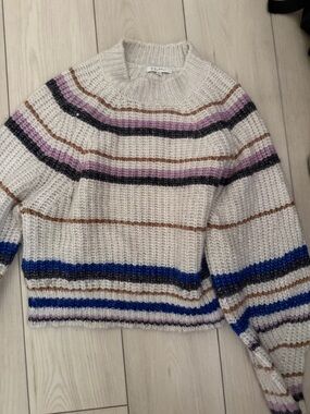 Z Supply Desmond Stripe Crewneck Sweater with Multicolor Stripes